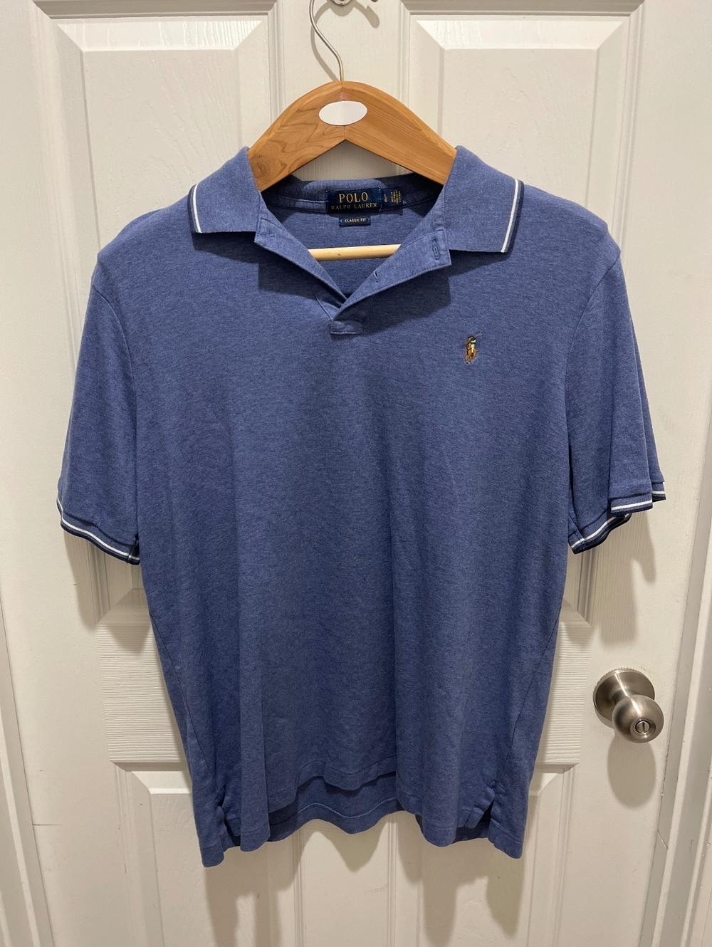 Polo Ralph Lauren Classic Fit Blue Polo Shirt Size Large